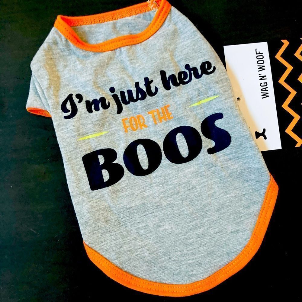 Halloween Dog Shirt Here for the Boos XS